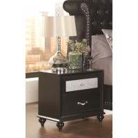 Coaster Furniture 200892 Barzini 2-drawer Rectangular Nightstand Black